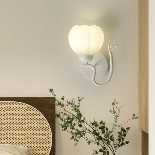 Pumpkin-shaped wall light for indoor decor - vue 3 sur 11