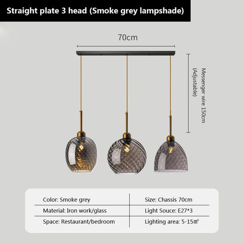 Modern glass pendant light for decorative indoor lighting - vue 14 sur 22