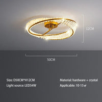Modern luxury crystal LED ceiling light for indoor decoration