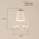 Modern LED wall light in bird shape for decoration