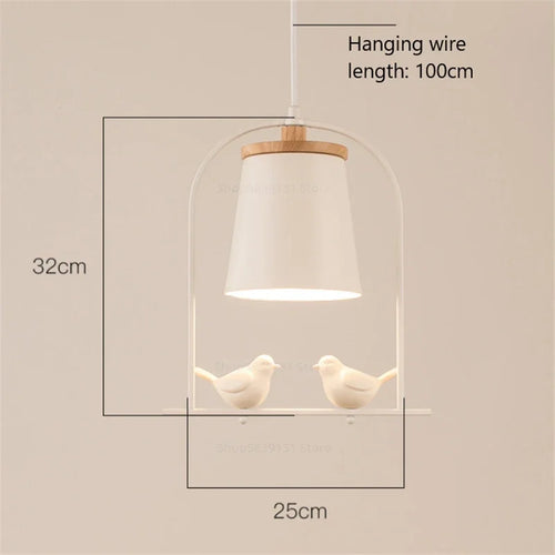 Modern LED wall light in bird shape for decoration - vue 6 sur 12