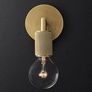 LED wall light with glass and metal shade