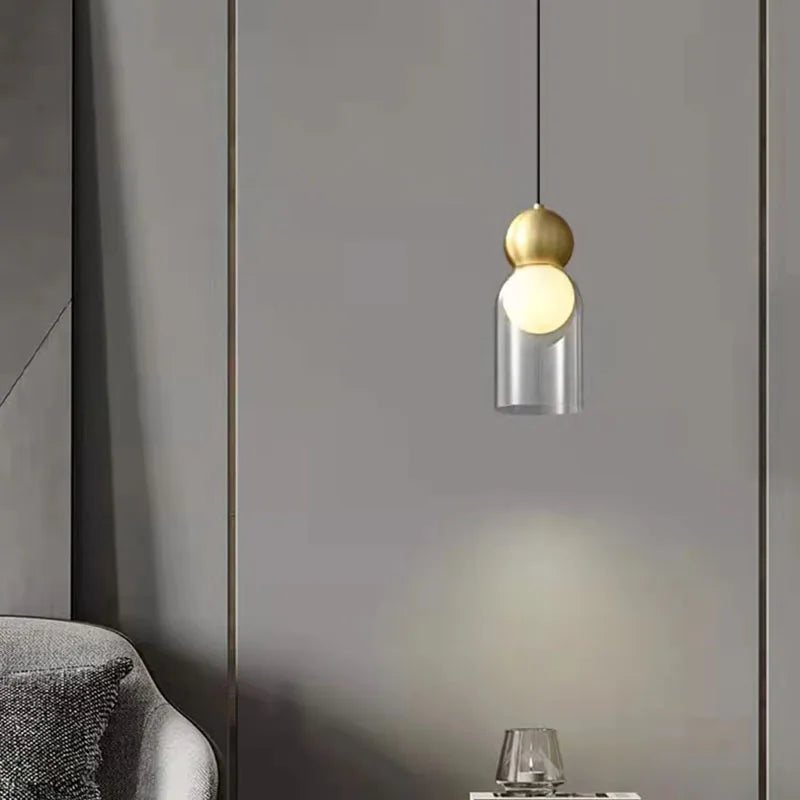 suspension moderne en verre pour décoration intérieure - vue 4 sur 10