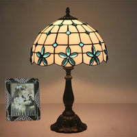Decorative Mediterranean style stained glass bedside lamp