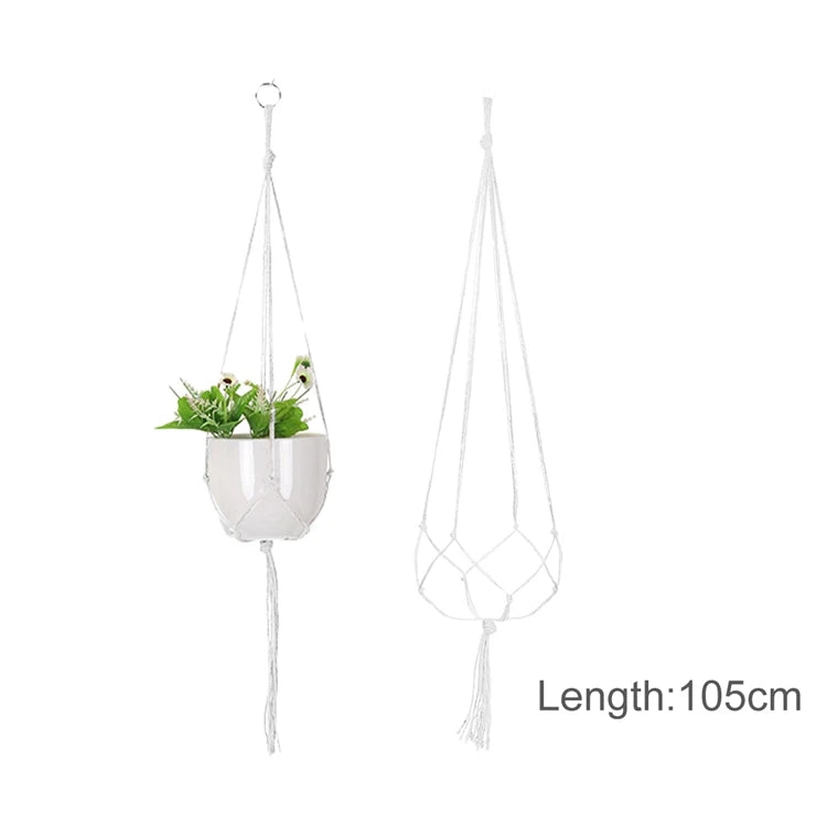 macrame hanging baskets for decorative plants to hang