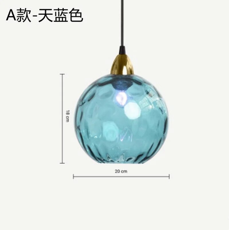 Modern nordic coloured glass chandelier with water grain effect - vue 8 sur 29
