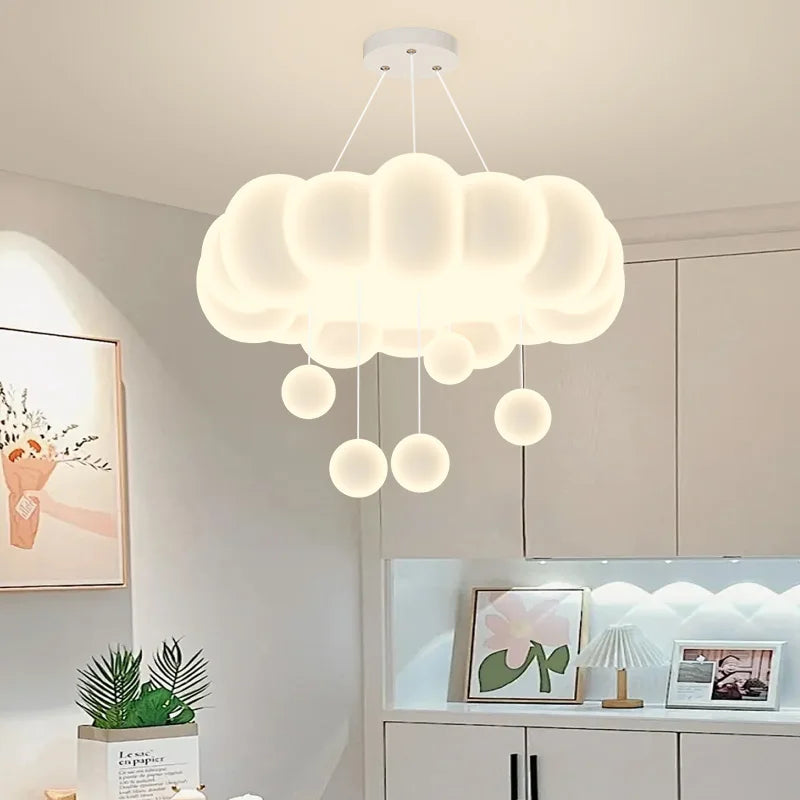 Remote control dimmable star globe pendant lampshade chandelier