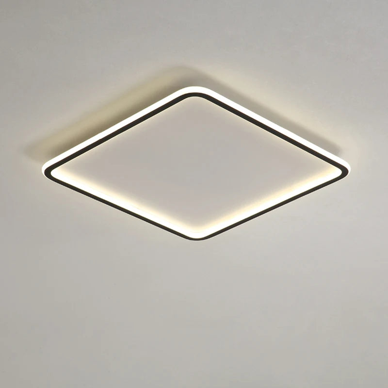 Ultra slim modern design square panel ceiling light for interiors