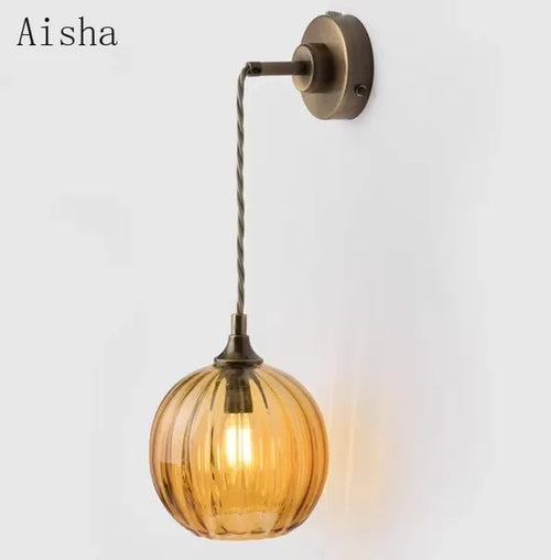 Nordic style glass wall light for interior decoration - vue 2 sur 13