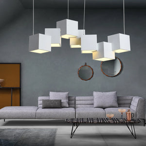 Creative LED cube pendant light for indoor spaces