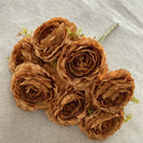 Artificial silk peony bouquet for floral decoration