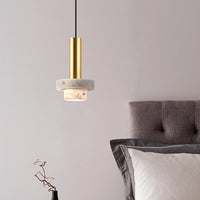 Decorative marble LED pendant light for various spaces