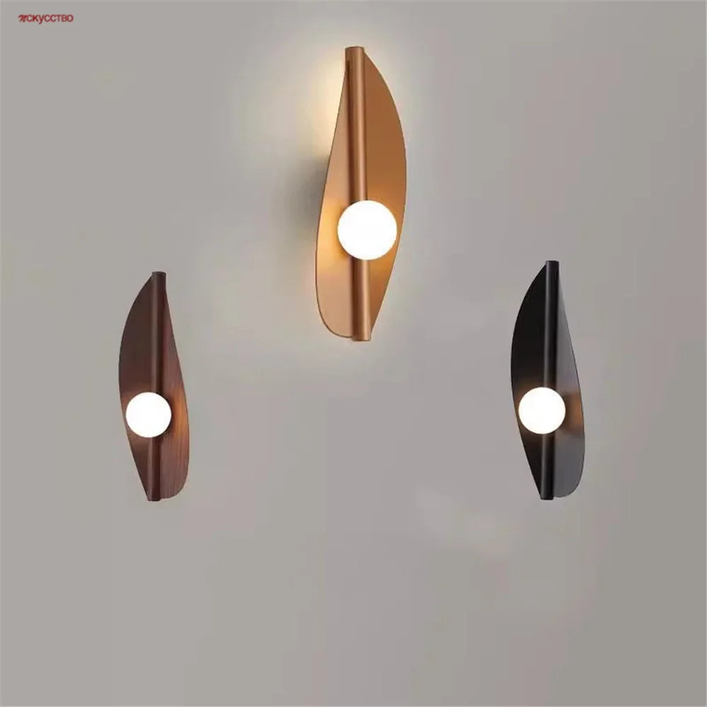 Modern acrylic leaf design LED wall light indoor decoration