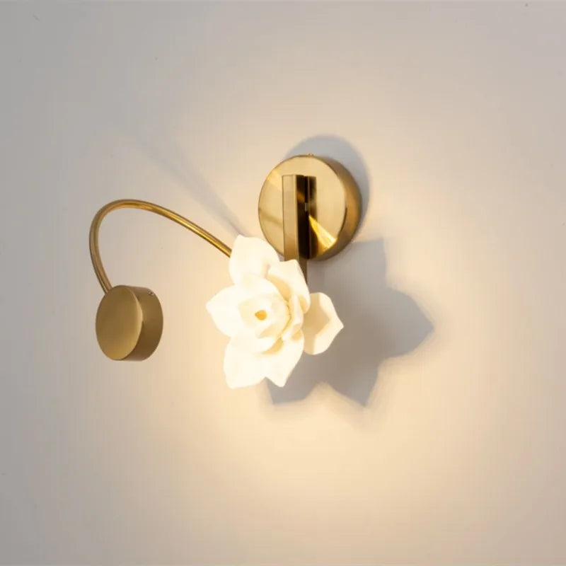 Modern art deco luxury ceramic LED wall light