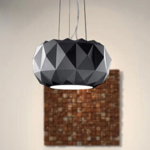 Modern glass pendant light with diamond cut for interior decoration - vue 6 sur 7