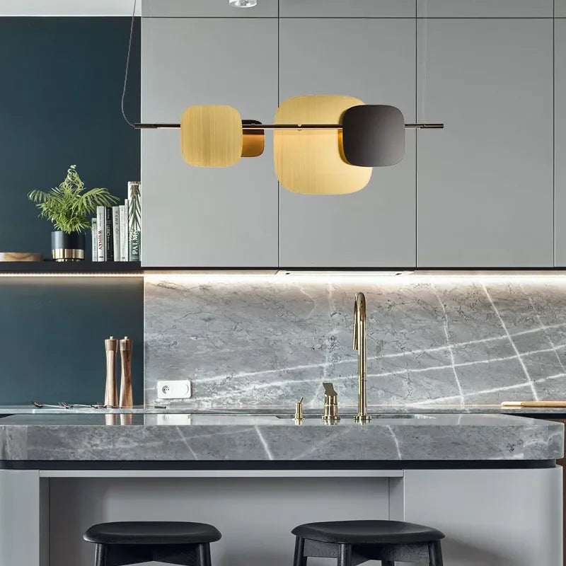 Nordic wood grain pendant light decorative indoor - vue 5 sur 7