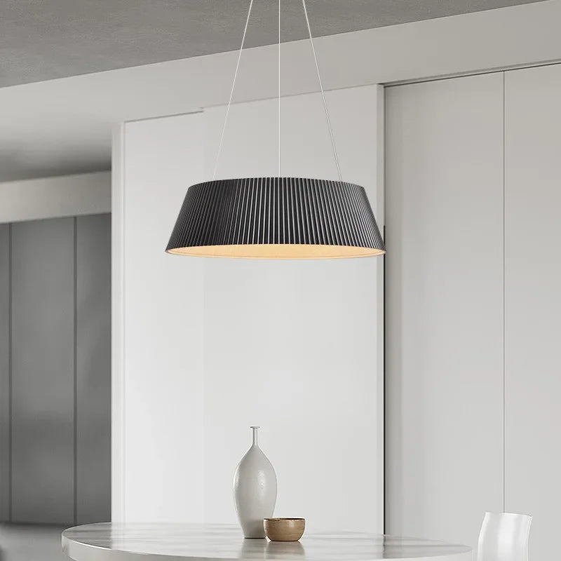 Wood grain LED ceiling pendant light