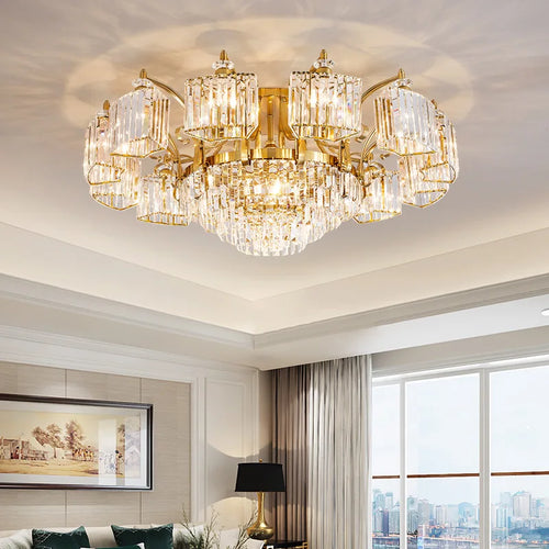 Nordic crystal ceiling light for modern elegant lighting - vue 2 sur 13