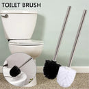 Plastic toilet brush with stainless steel handle and soft bristles