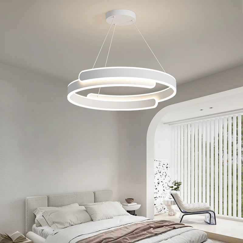 Led ring pendant light for elegant interior decor