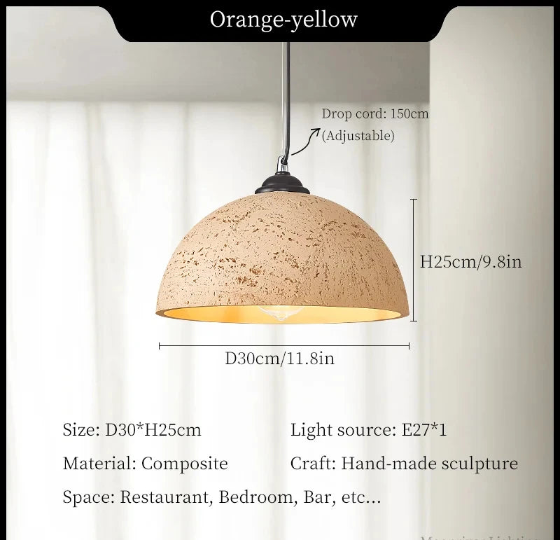 Modern wabi-sabi chandelier for elegant and minimalist interior decor - vue 9 sur 11