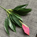 Tropical artificial monstera and anthurium plants for indoor decoration