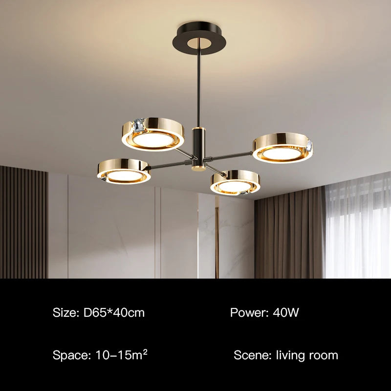 Modern LED pendant light with elegant minimalist design for interiors - vue 13 sur 18