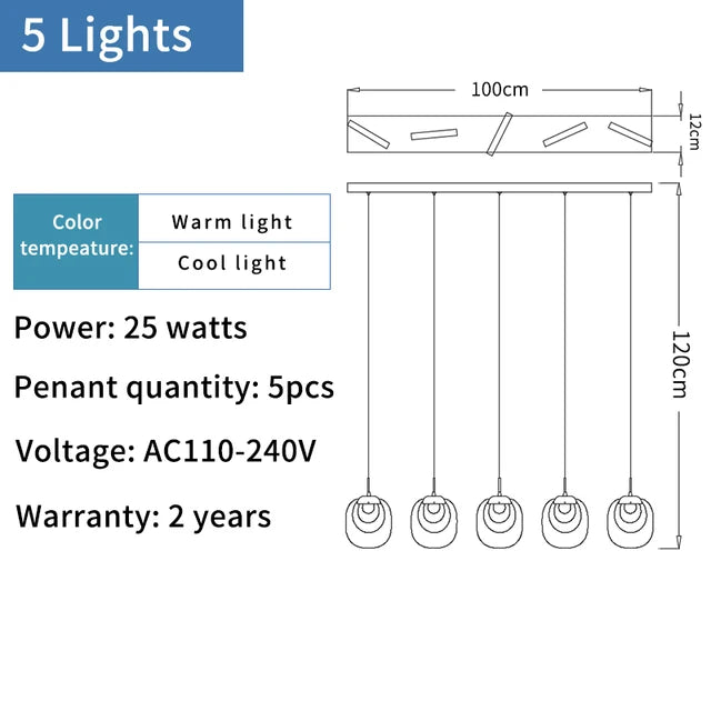 Modern crystal pendant light for decorative indoor lighting - vue 12 sur 20