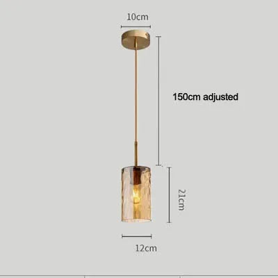 Modern nordic style hand-blown glass pendant light - vue 7 sur 8