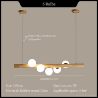 Minimalist wooden LED pendant light modern style