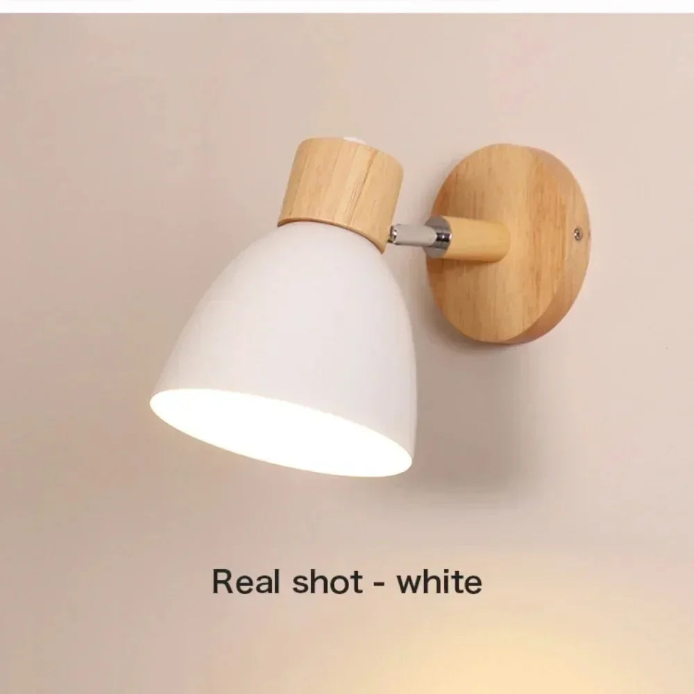 Modern wooden wall light for nordic decorative lighting - vue 4 sur 8