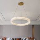Modern luxury pendant light in Spanish natural marble and copper