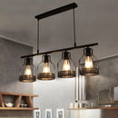 Retro loft industrial style chandelier with 3, 4 or 5 heads pendant