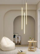 Nordic wood grain duplex rotating minimalist LED chandelier