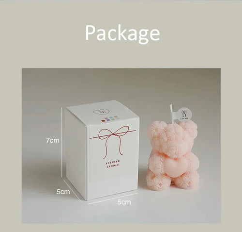 scented soy wax bear candle for relaxation - vue 6 sur 13