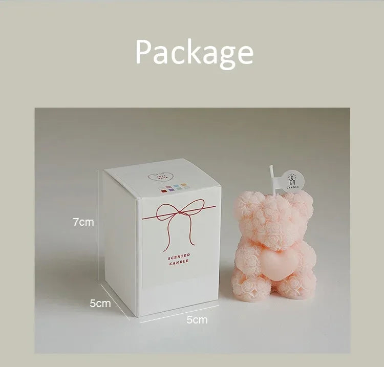 scented soy wax bear candle for relaxation - vue 5 sur 13