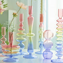 Glass candlestick holder for party and wedding decorations