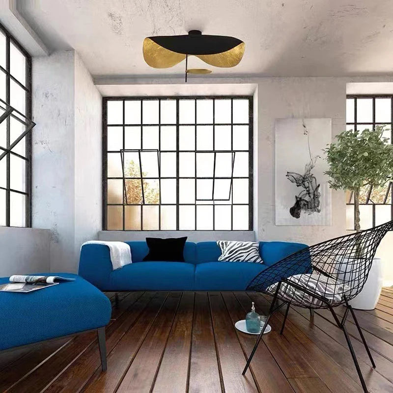Scandinavian decorative leaf-shaped ceiling light for clothing store