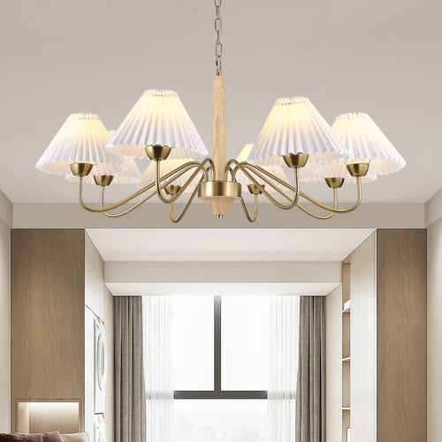 Elegant wooden chandelier for kitchen and island pendant light - vue 2 sur 8