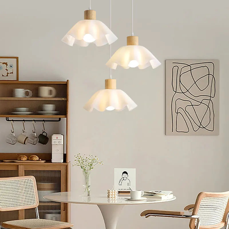 Wooden pendant chandelier for modern decor and inviting ambience