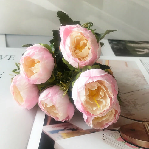 Small artificial flower bouquet for spring decoration and weddings - vue 6 sur 37