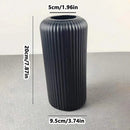 striped plastic vase for decorative flower arrangement