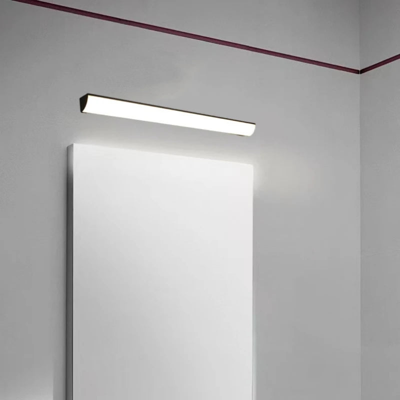 Simple line aluminium mirror wall light