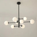 Nordic copper chandelier with creative glass and magic bean design