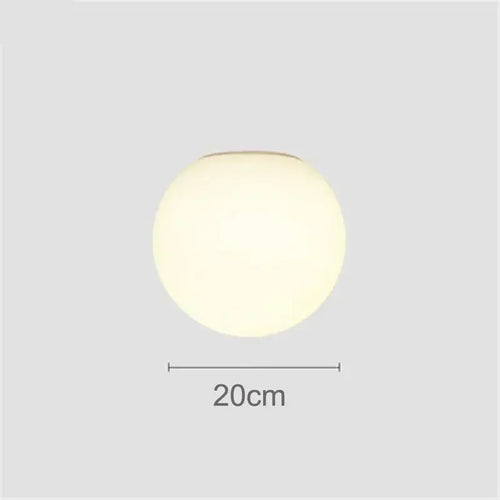 Modern LED wall light with round white glass shade - vue 8 sur 10