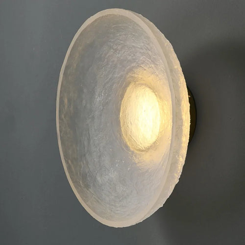 Round postmodern wall light with vintage retro transparent design - vue 5 sur 6