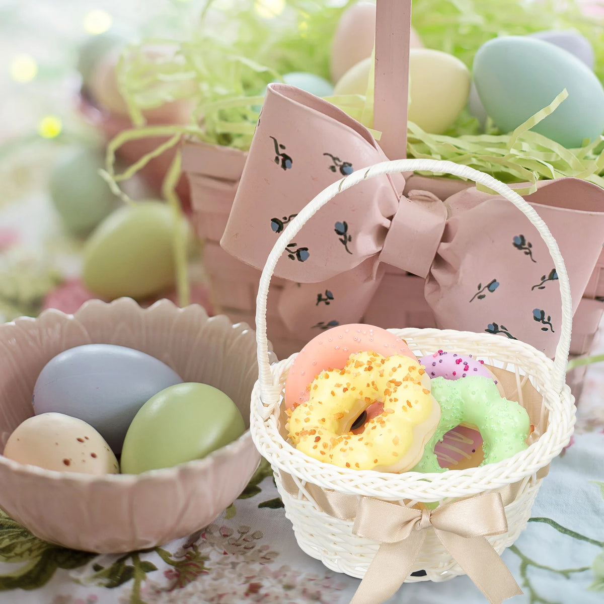 wicker flower basket for wedding and storage - vue 7 sur 8