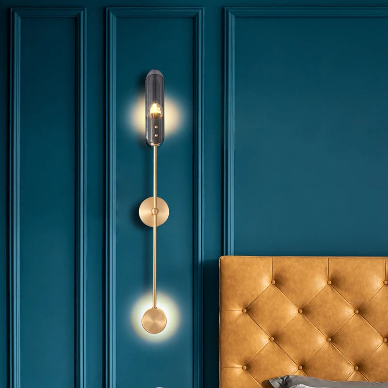 Creative glass wall light for modern minimalist lighting