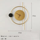 elegant nordic design acrylic iron led wall clock