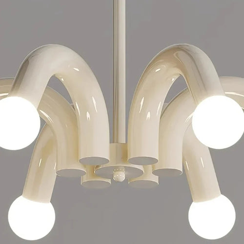 Modern milky white LED pendant light, living room, bedroom, children's room, creative decoration pendant light - vue 7 sur 11